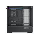 Xigmate Vision Midtower Smart Fan Control LCD Display Panel ATX Front Side & Left Side Tempered Glass Panel Case with 7 ARGB Fans - Black
