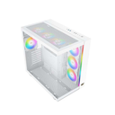 Xigmatek Aqua Ulta Air Midtower ATX Front Side & Left Side Tempered Glass Panel Case with 7 ARGB Fans - White
