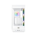 Xigmatek META ATX Mid Tower Case Front Side & Left Side Tempered Glass Panel with 4 ARGB Fans - White