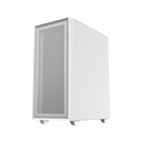 GameMax Storm Micro Tower Tempered Glass Side Panel Case without Fans - White