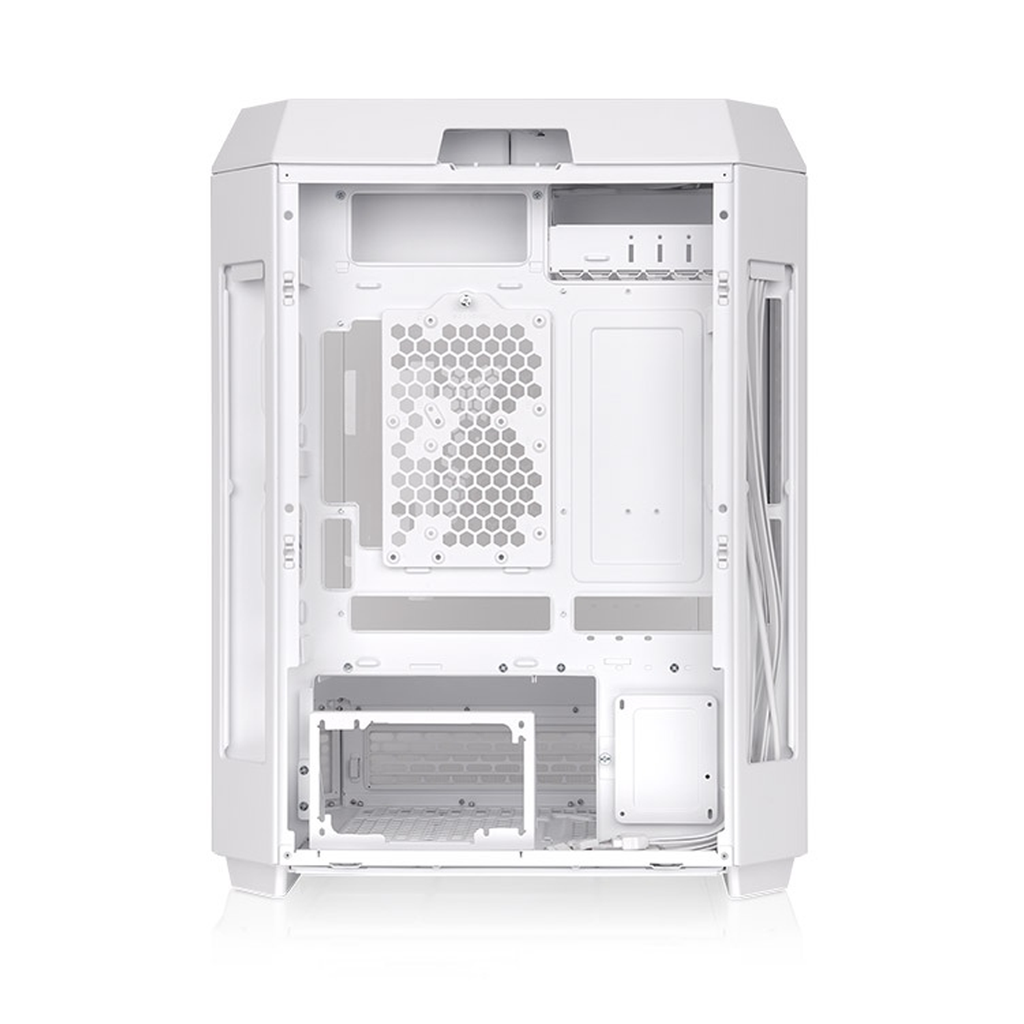 ThermalTake The Tower 600 Mid Tower Tempered Glass Panels On The Front And Two Perforated Panels On Each Side With 2 Fan - Snow White