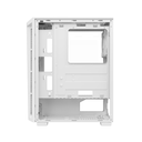 Sharx Razorfin R-200 ATX Mid Tower Left Side Tempered Glass Panel Case With 4 RGB Fans - White