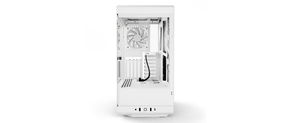 HYTE Y40 Mid Tower Two Panel Front & Left Side Tempered Glass Case With 2 Fan - Snow White