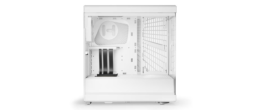HYTE Y40 Mid Tower Two Panel Front & Left Side Tempered Glass Case With 2 Fan - Snow White