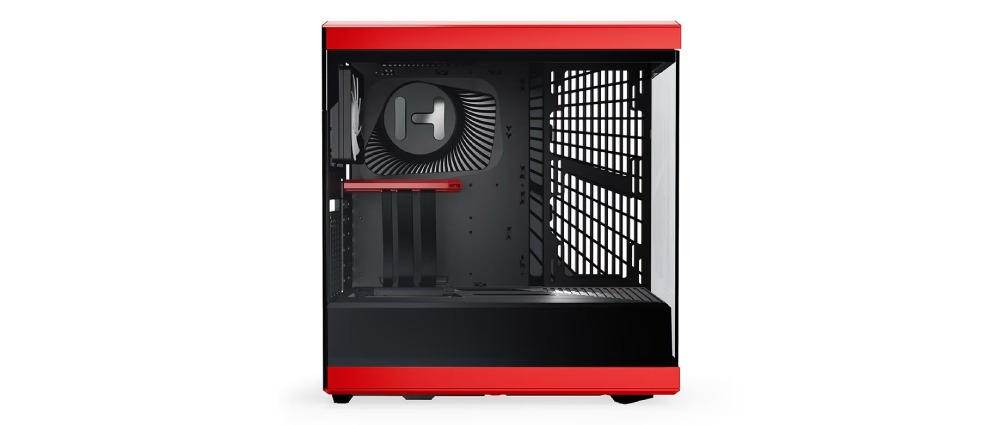 HYTE Y40 Mid Tower Two Panel Front & Left Side Tempered Glass Case With 2 Fan - Black/Red