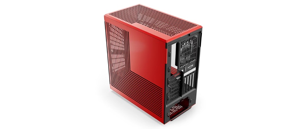 HYTE Y40 Mid Tower Two Panel Front & Left Side Tempered Glass Case With 2 Fan - Black/Red