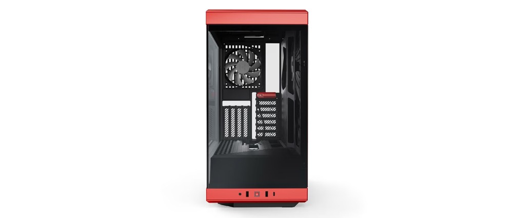 HYTE Y40 Mid Tower Two Panel Front & Left Side Tempered Glass Case With 2 Fan - Black/Red