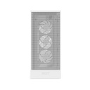 NZXT H7 Flow RGB (2024) ATX Mid Tower Left Side Tempered Glass Case with 3 RGB Fans - White