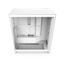 NZXT H7 Flow RGB (2024) ATX Mid Tower Left Side Tempered Glass Case with 3 RGB Fans - White