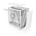 NZXT H7 Flow RGB (2024) ATX Mid Tower Left Side Tempered Glass Case with 3 RGB Fans - White