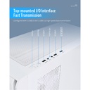 Huntkey GX750A Predator Mid Tower Case Tower Tempered Glass Side Panel Case With 4x ARGB Fans - White