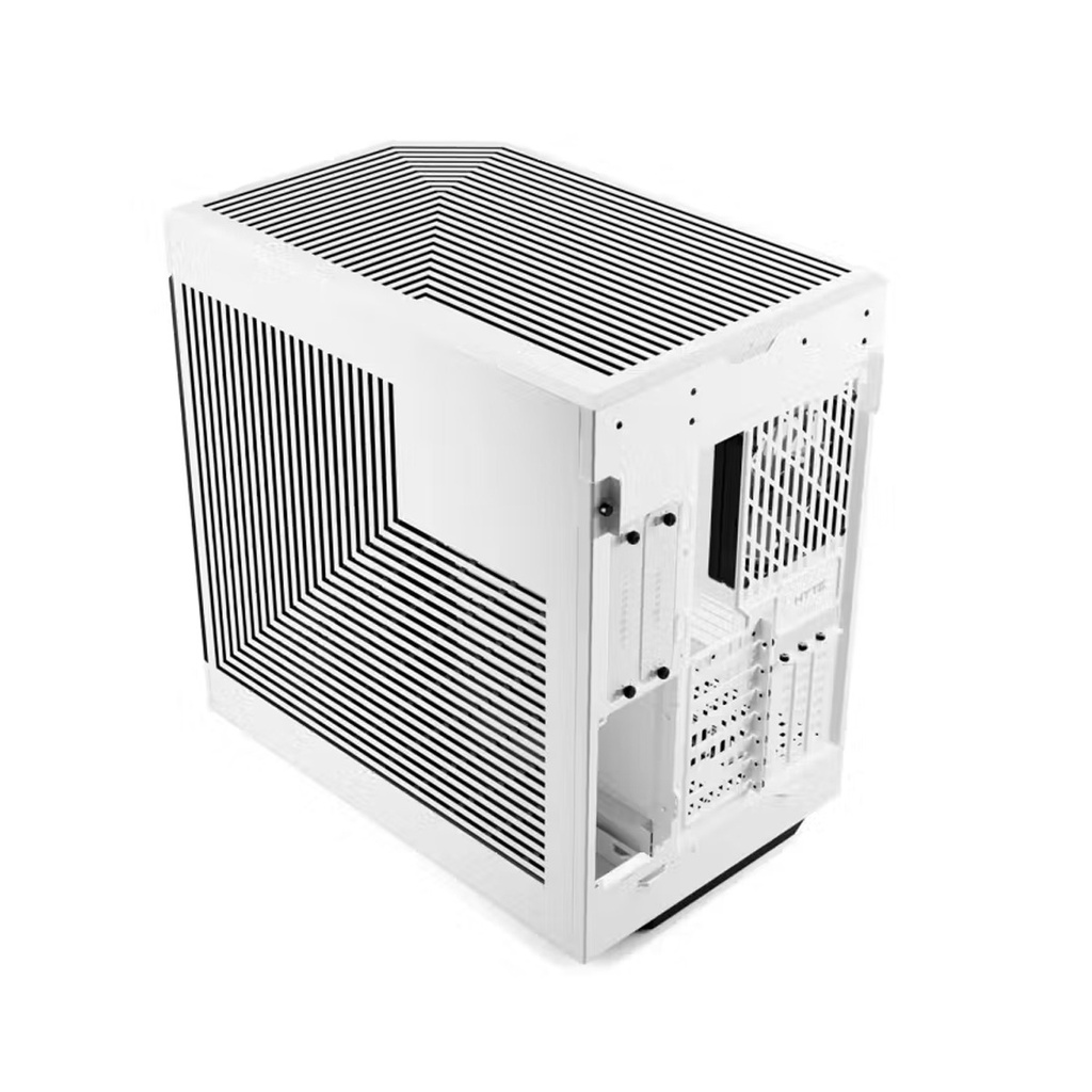 Hyte Y60 Mid Tower Two Panel Front & Left Side Tempered Glass Case with 3 Fans - White