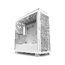 NZXT H7 Elite Premium ATX Mid Tower Two Panel Front & Left Side Tempered Glass Case with 4 RGB Fans - White