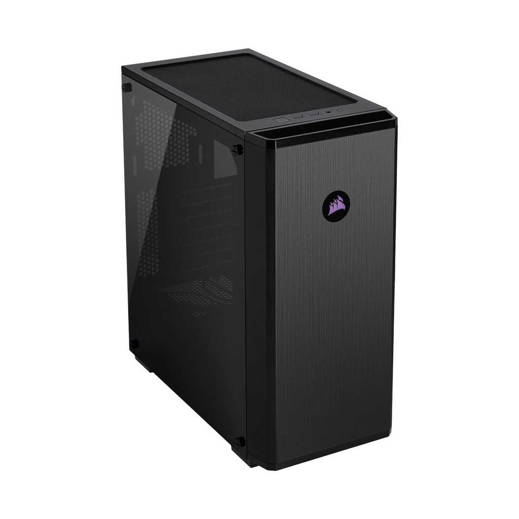 Corsair Carbide Series 175R RGB Mid Tower Steel Plastic Tempered Glass Panel Case with 1 Fan - Black