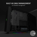 Razer Tomahawk ATX Tempered Glass Double Side Revolving Doors Vented Top Panel RGB Chroma Underground Lighting Gaming Case - Black
