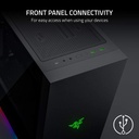 Razer Tomahawk ATX Tempered Glass Double Side Revolving Doors Vented Top Panel RGB Chroma Underground Lighting Gaming Case - Black