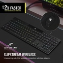 Corsair K100 Air Wireless RGB Mechanical Gaming Keyboard Cherry MX Key Switch Ultra Low Profile Tactile & Fast - Black