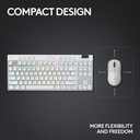 Logitech G PRO X TKL LIGHTSPEED Wireless Gaming Keyboard, Ultra-Portable Tenkeyless Design, Lightsync RGB Backlit, PBT Keycaps, Tactile Switches (GX Brown), BT/USB, US INTL Layout, White | 920-012148