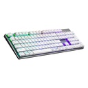 Cooler Master SK653 Full Sized Wireless/Bluetooth RGB Mechanical Keyboard With Low Profile Linear Red Switch - Silver /White
