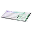 Cooler Master SK653 Full Sized Wireless/Bluetooth RGB Mechanical Keyboard With Low Profile Clicky Blue Switch - White