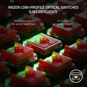 Razer DeathStalker V2 Pro Wireless Low Profile Optical Gaming Keyboard Linear Optical Switch (Red) Ultra-Long 40-Hour Battery Life