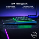 Razer Ornata V3 X Gaming Keyboard: US Layout, Low-Profile Keys, Silent Membrane Switches, UV-Coated Keycaps, Spill Resistant, Chroma RGB Lighting, Ergonomic Wrist Rest - Classic Black