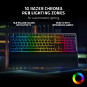 Razer Ornata V3 Gaming Keyboard: Low-Profile Keys, Mecha-Membrane Switches, UV-Coated Keycaps, Backlit Media Keys, 10-Zone RGB Lighting, Spill-Resistant, Magnetic Wrist Wrest - Black