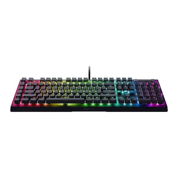 Razer BlackWidow V4 X Mechanical Gaming Keyboard with Razer Chroma RGB: Green Mechanical Switches, 6 Dedicated Macro Keys, Multi-Function Roller, Secondary Media Keys - Arabic Layout - Black