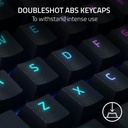 Razer BlackWidow V4 X Mechanical Gaming Keyboard with Razer Chroma RGB: Green Mechanical Switches, 6 Dedicated Macro Keys, Multi-Function Roller, Secondary Media Keys - Arabic Layout - Black