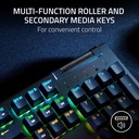 Razer BlackWidow V4 X Mechanical Gaming Keyboard with Razer Chroma RGB: Green Mechanical Switches, 6 Dedicated Macro Keys, Multi-Function Roller, Secondary Media Keys - Arabic Layout - Black