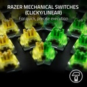 Razer BlackWidow V4 X Mechanical Gaming Keyboard with Razer Chroma RGB: Green Mechanical Switches, 6 Dedicated Macro Keys, Multi-Function Roller, Secondary Media Keys - Arabic Layout - Black