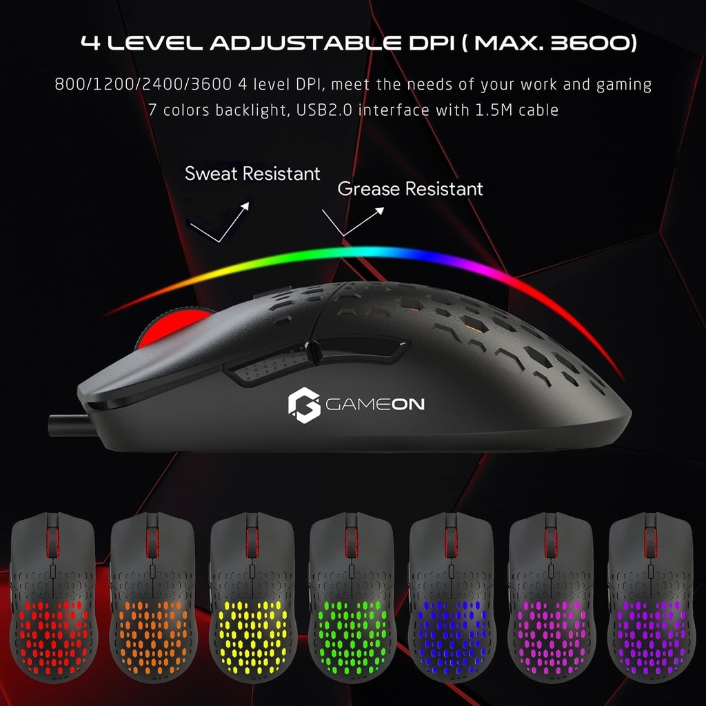 Gameon Cypher XL All-In-One Bundle Wired Keyboard, Headset, Mouse & Mousepad