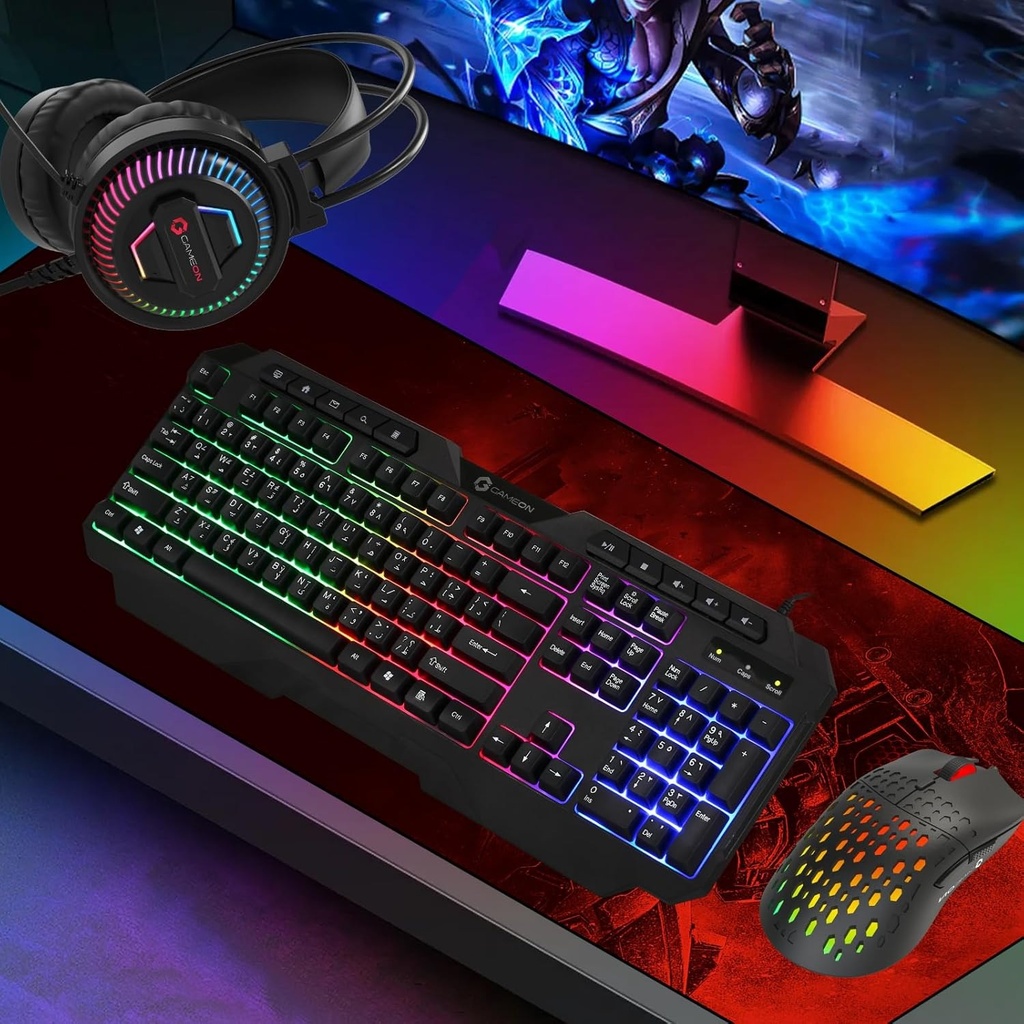 Gameon Cypher XL All-In-One Bundle Wired Keyboard, Headset, Mouse & Mousepad