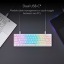 Asus M602 Rog Falchion Ace 65% Wired RGB Mechanical Gaming Keyboard NX Red Switch Linear & Swift (Arabic) - White
