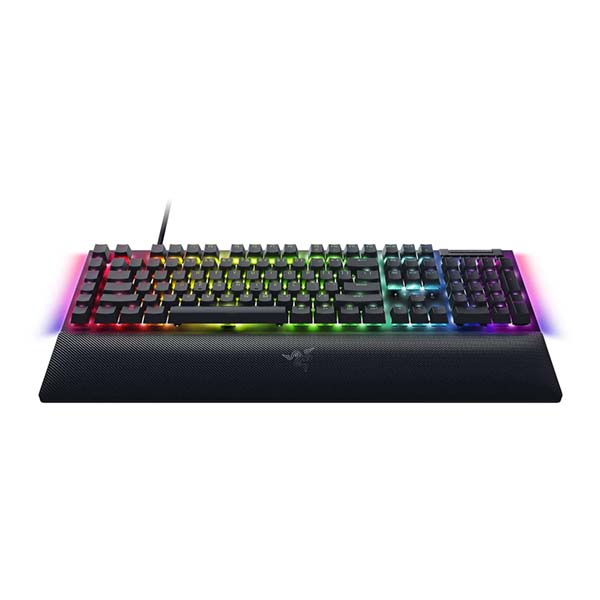 Razer BlackWidow V4 Mechanical Gaming Keyboard: Green Switches Tactile & Clicky, Chroma RGB, 6 Macro Keys, Magnetic Wrist Rest, Doubleshot ABS Keycaps, Roller & Media Keys - Black