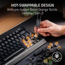 Razer BlackWidow V4 75% Mechanical Gaming Keyboard: Hot-Swappable Design, Compact & Durable, Orange Tactile Switches, Chroma RGB, MF Roller & Media Keys, Comfortable Wrist Rest - Black