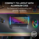 Razer BlackWidow V4 75% Mechanical Gaming Keyboard: Hot-Swappable Design, Compact & Durable, Orange Tactile Switches, Chroma RGB, MF Roller & Media Keys, Comfortable Wrist Rest - Black