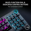 Razer Huntsman V3 Pro Esports Gaming Keyboard: Analog Optical Switches, Rapid Trigger & Adjustable Actuation, Media Keys & Dial, Doubleshot PBT Keycaps, Wrist Rest - Black