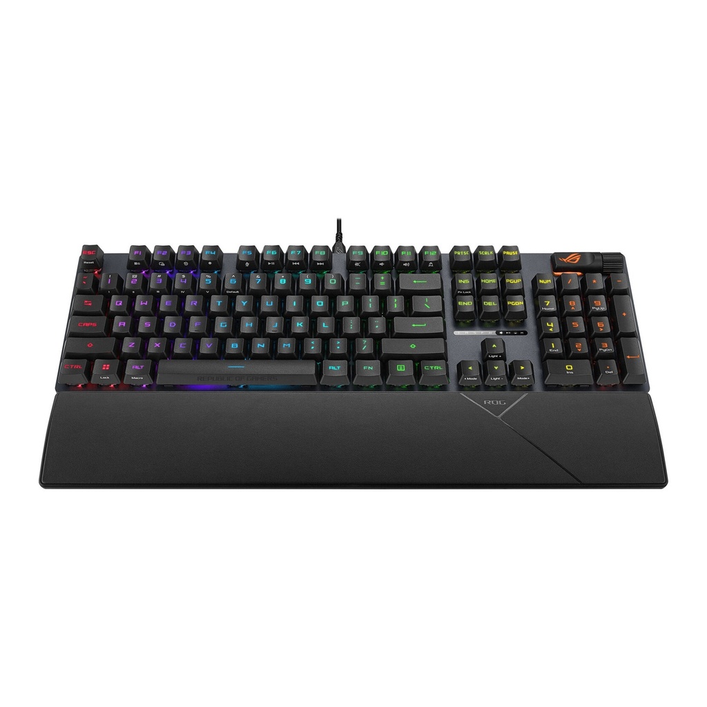 Asus XA11 Rog Strix Scope II Wired Optical Mechanical Gaming Keyboard RX Red Switch Linear & Swift (Arabic) - Black