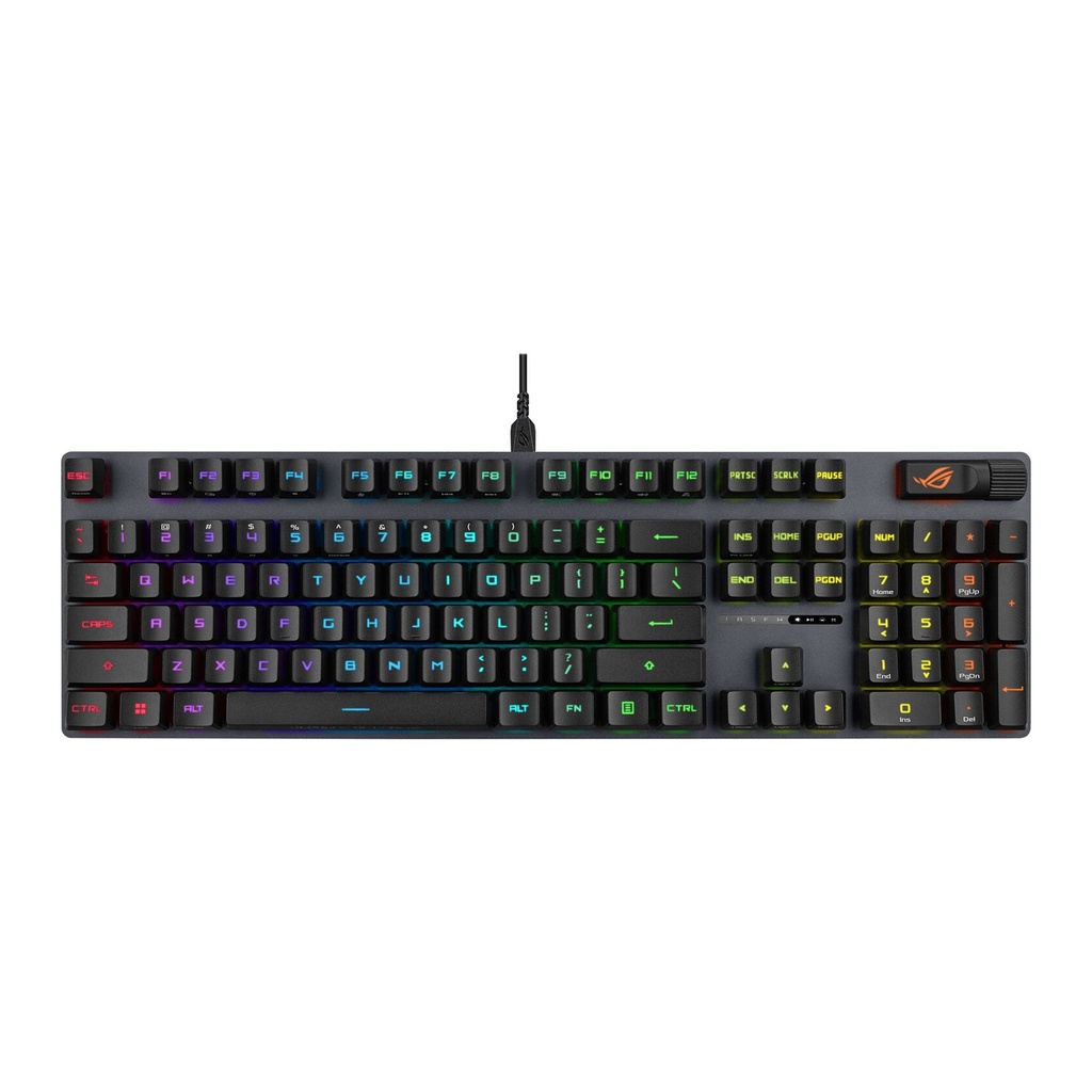 Asus XA11 Rog Strix Scope II Wired Optical Mechanical Gaming Keyboard RX Red Switch Linear & Swift (Arabic) - Black