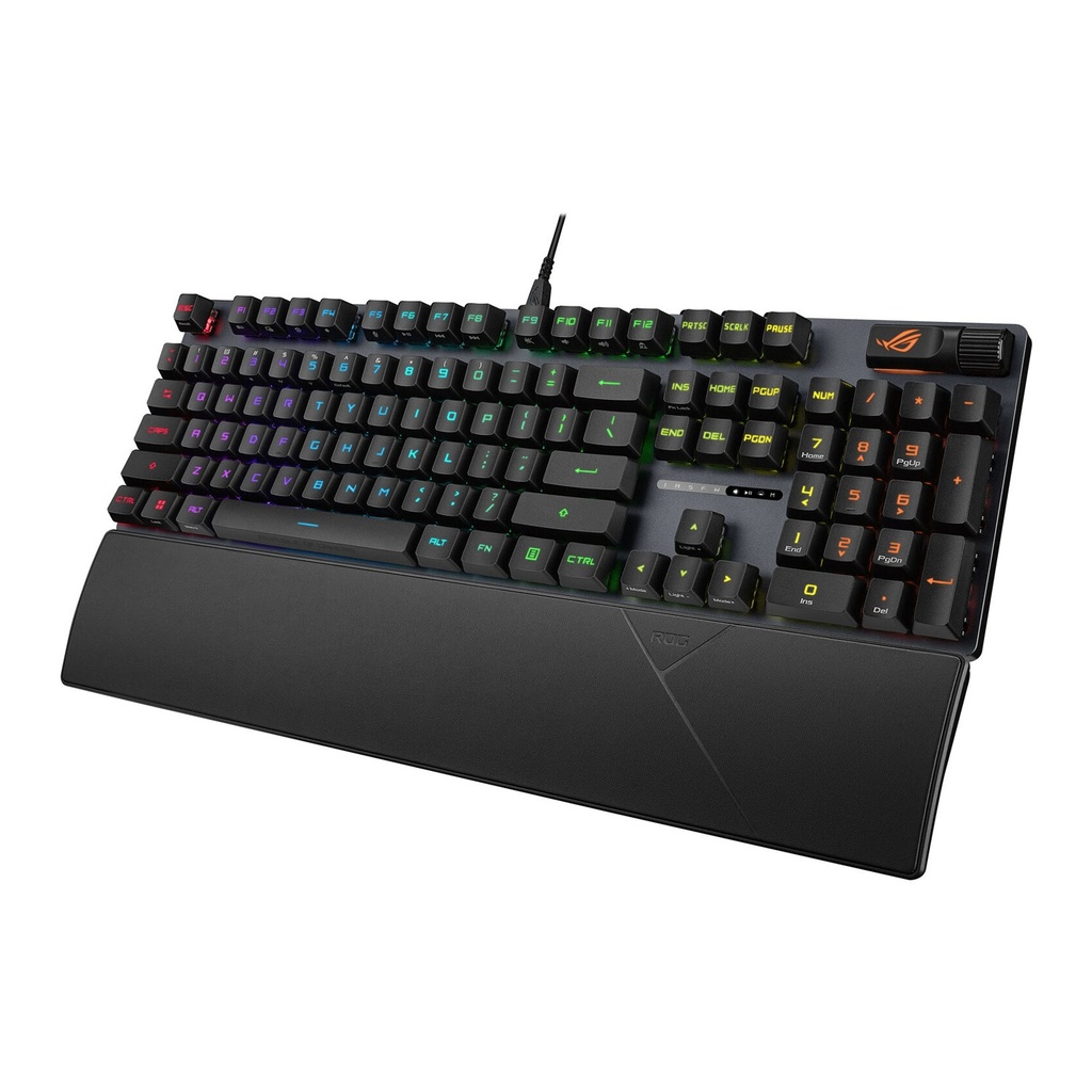 Asus XA11 Rog Strix Scope II Wired Optical Mechanical Gaming Keyboard RX Red Switch Linear & Swift (Arabic) - Black