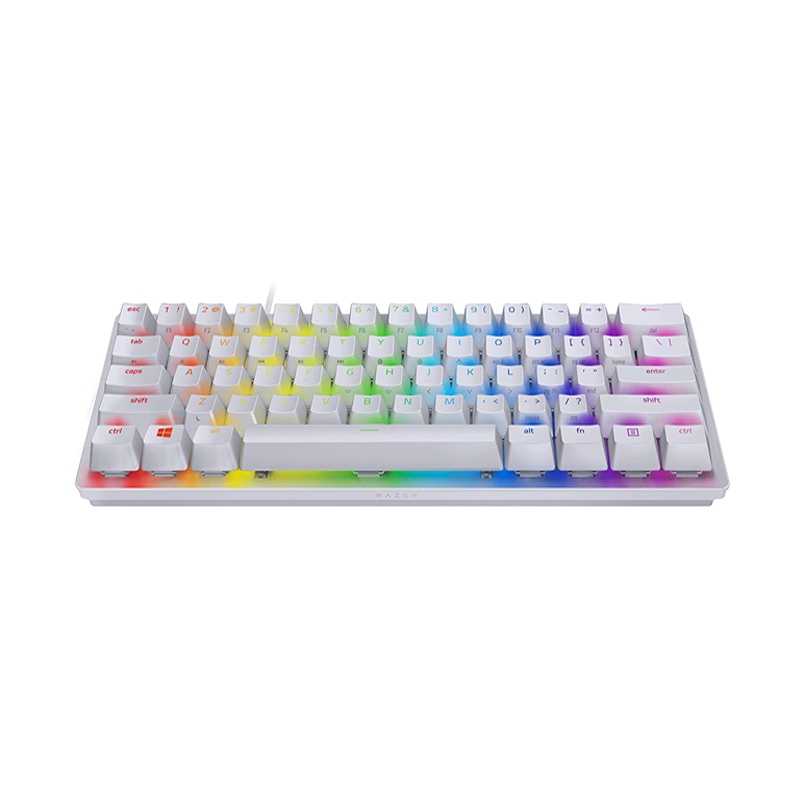 Razer Huntsman Mini Mercury Edition 60% Gaming Keyboard Linear Optical Red Switches & PBT Keycaps