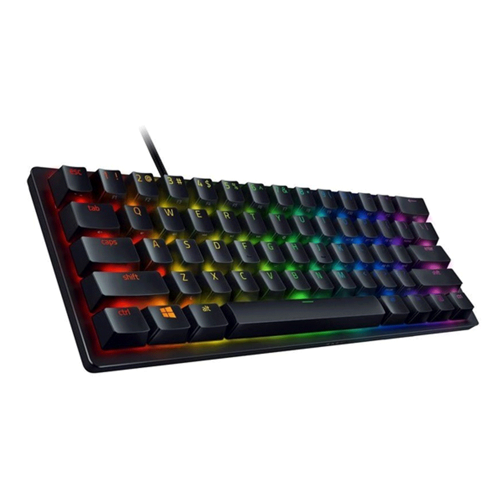 Razer Huntsman Mini Linear Optical Switches (Red) 60% Gaming Keyboard: Chroma RGB Lighting, Pbt Keycaps, Onboard Memory - Black