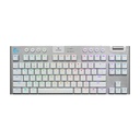 Logitech G915 Tenkeyless Light Speed Wireless RGB Mechanical Gaming KeyBoard GL Tactile Switch - White