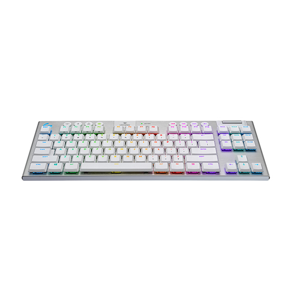 Logitech G915 Tenkeyless Light Speed Wireless RGB Mechanical Gaming KeyBoard GL Tactile Switch - White