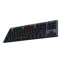 Logitech G915 Tenkeyless Light Speed Wireless RGB Mechanical Gaming KeyBoard GL Clicky Switch - Black