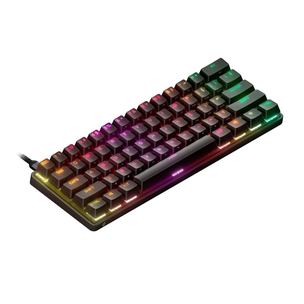 SteelSeries Apex 9 Mini (60%) Mechanical Wired Gaming Keyboard - OptiPoint Swappable Optical Linear Red Switches, Aircraft Grade Aluminum Alloy, For PC/PS5 & Xbox