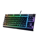 SteelSeries Apex 3 TKL Wired RGB Gaming Keyboard Whisper Quiet Gaming Switches,8-Zone RGB Illumination, Dedicated Multimedia Controls, For PC, PS5 & Xbox