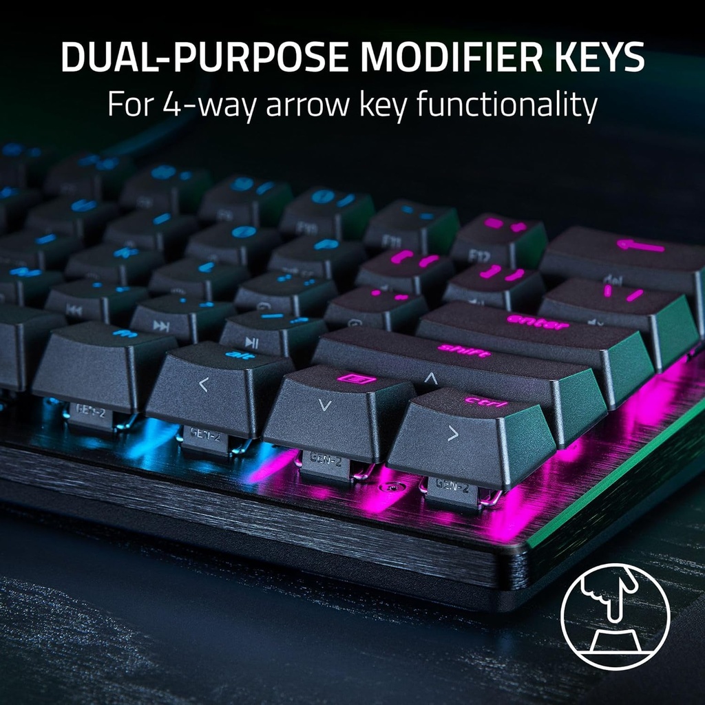 Razer Huntsman V3 Pro Mini 60% Gaming Keyboard: Analog Optical Switches, Rapid Trigger & Adjustable Actuation, Onboard Adjustments, Dual-Purpose Mod Keys - Black