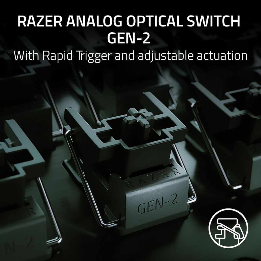 Razer Huntsman V3 Pro Mini 60% Gaming Keyboard: Analog Optical Switches, Rapid Trigger & Adjustable Actuation, Onboard Adjustments, Dual-Purpose Mod Keys - Black